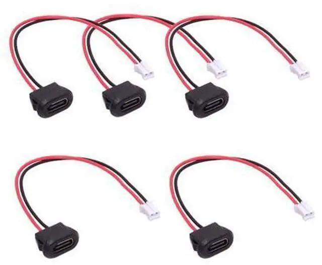 Main image of 5pcs/set DIY OEM Type C Female Socket to 2Pin Header Cable Pitch=2.0mm Latch Mount Type DC 5V Power