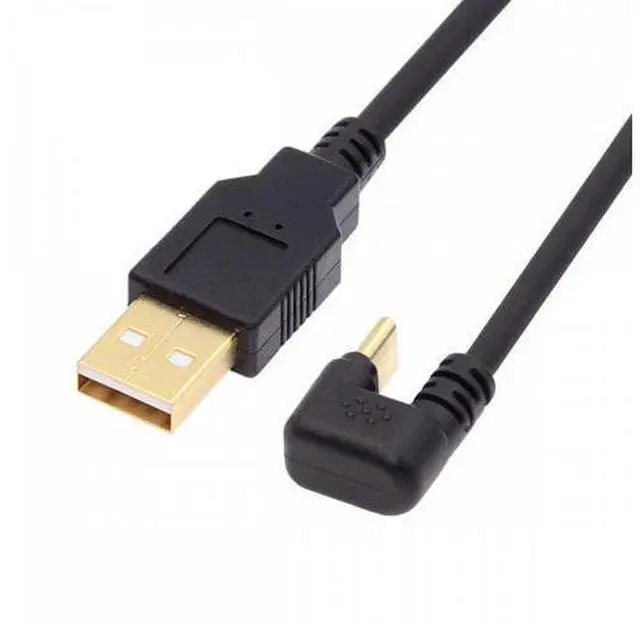 Main image of USB2.0 Type-A to Type C USB-C Male to Male Power Data Cable 480Mbps USB-C Opposite U Shape Back Angled