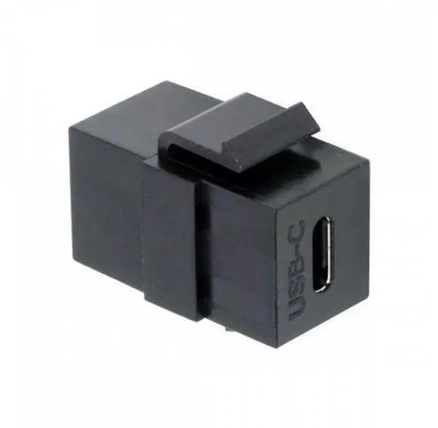 Alt view image 2 of 7 - CY USB2.0 USB-C Female to Type-C Female Extension Keystone Jack Coupler Adapter for Wall Plate Panel USB Cable