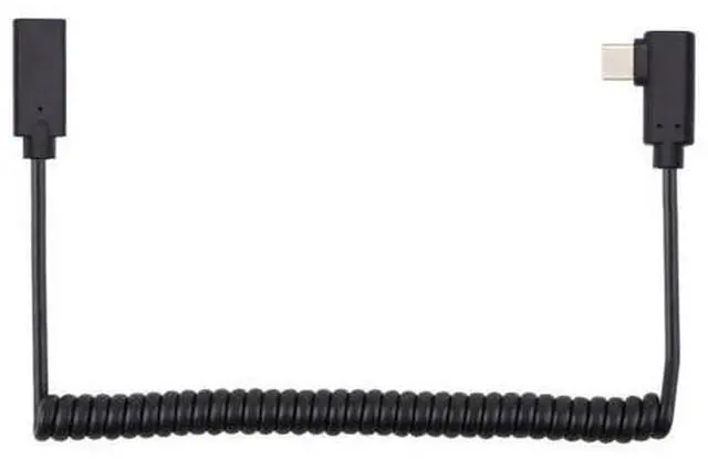 Main image of HKCY Stretch Coiled USB-C Keyboard Mouse Cable for Gaming Keyboard Type-C Male to Female Extension Cable Power & Data