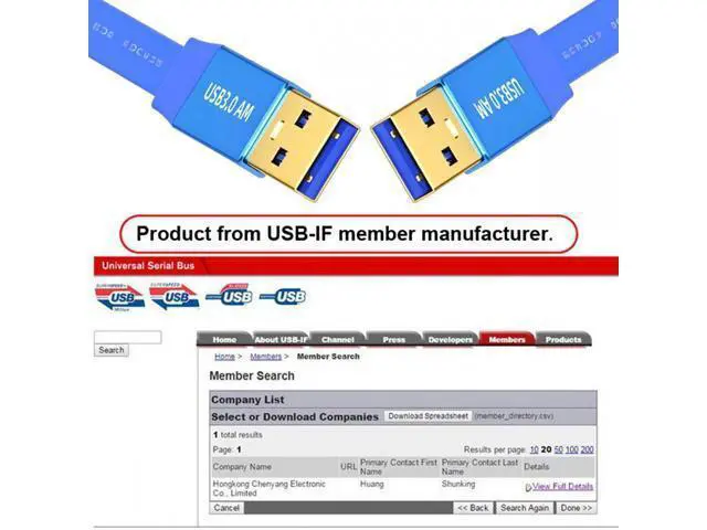 Alt view image 3 of 7 - Ultra Flat Slim USB 3.0 Type-A Male to USB3.0 A Male Cable Extension Blue 5Gbps for Disk SSD Camera Data