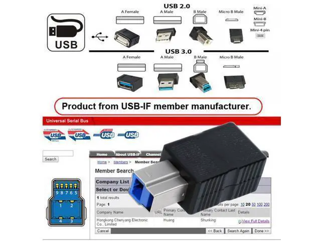 Alt view image 6 of 7 - Cable 2pcs/lot USB 3.0 Type-B Male to USB3.0 Type-C Male Female Adapter Extension 5Gbps for Disk SSD Camera Data