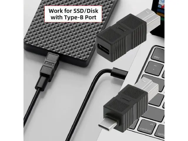 Alt view image 7 of 7 - Cable 2pcs/lot USB 3.0 Type-B Male to USB3.0 Type-C Male Female Adapter Extension 5Gbps for Disk SSD Camera Data
