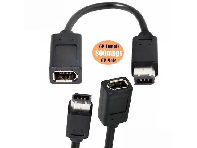 Alt view image 4 of 7 - HKCY IEEE 1394 6Pin Female to 1394a 6Pin Male Extension Data Video Capture Card Firewire 400 to 400 Cable 20cm