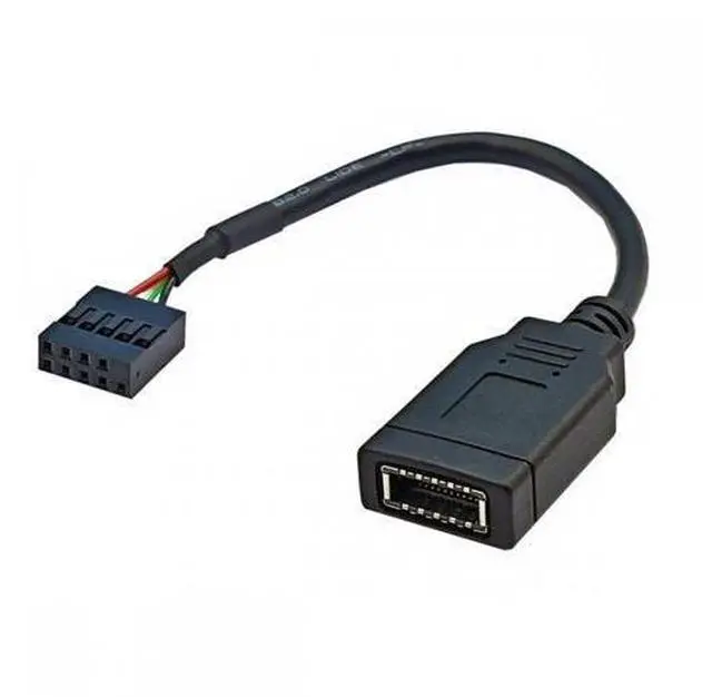 Main image of Single USB 3.1 Front Panel Socket Key-A Type-E to USB 2.0 9Pin 10Pin Mainboard Header Male Extension Cable