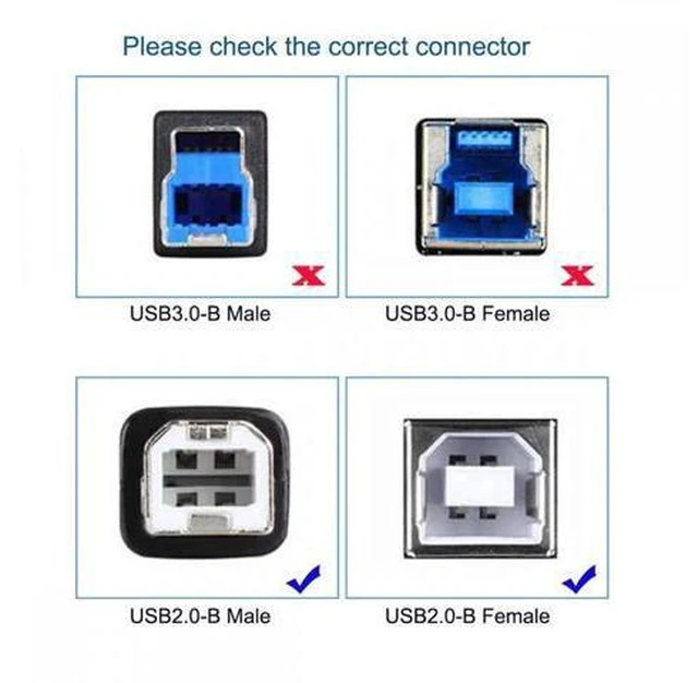 Alt view image 5 of 7 - USB 2.0 Type-A Male to Type-B Thumbscrew Standard Male Mount Panel Type for Industrial Camera Robot Scanner Disk
