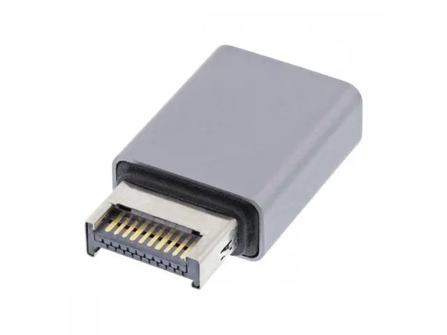 Alt view image 2 of 7 - Cable USB 3.1 Front Panel Header Male Type-E to Type-C USB-C Female Motherboard Extension Data Adapter