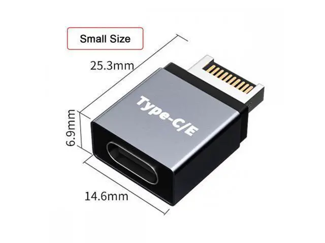 Alt view image 4 of 7 - Cable USB 3.1 Front Panel Header Male Type-E to Type-C USB-C Female Motherboard Extension Data Adapter