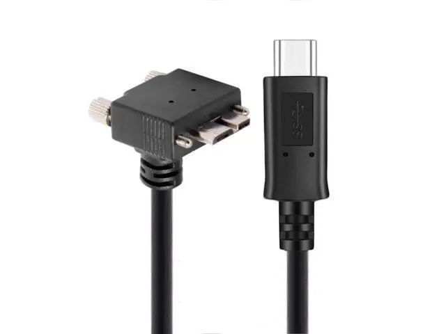 Alt view image 2 of 7 - HKCY 5Gbps USB-C Type-C Host to Micro USB3.0 Screw Mount 90 Degree Up Angled for Industrial Camera Storage