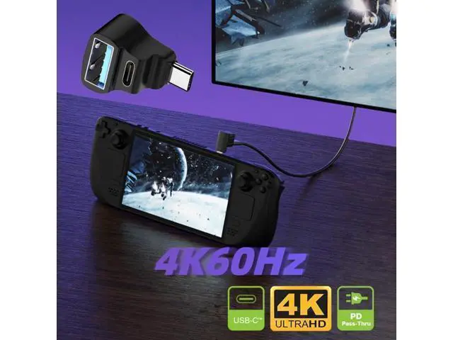 Alt view image 4 of 7 - HKCY 10Gbps USB3.1 Type C Male to Dual Type-A OTG & Type-C Female Power Data Splitter Adapter Angled Compatible with Steam Deck Laptop