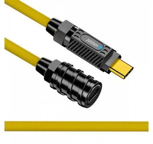 Main image of 0.2M Ultra Soft High Flex USB-C USB4 Cable 20Gbps 140W 8K for Gaming Keyboard Mouse Type-C Male to Female Extension Cable Power & Data