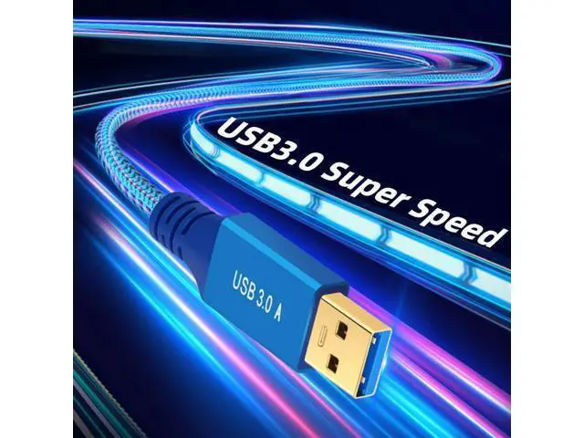 Alt view image 6 of 7 - 0.6M USB 3.0 Type-A Male to USB3.0 A Female Cable Extension Blue Sleeve 5Gbps for Disk SSD Camera Data