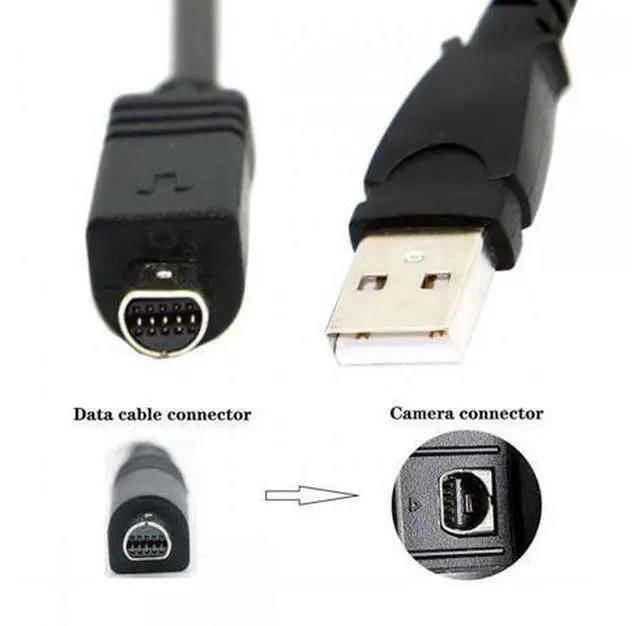 Alt view image 3 of 7 - Cable USB2.0 Type-A Host to Camcorder 10Pin Data Power Cable VMC-15FS for 10Pin DCR-705E 602E SR42 605E HC46E DVD7E 803E 805E