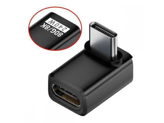 Alt view image 2 of 7 - USB5.0 80Gbps Male to Female Extension Adapter Down Up Angled with 240W 16K 8K 5K Compatible with USB4.0 Thunderbolt3/4/5