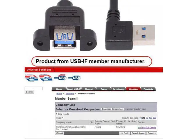 Alt view image 5 of 7 - Left Angled USB 3.0 Male to Female Type-A Panel Type Header Cable 90 Degree Connector 30cm