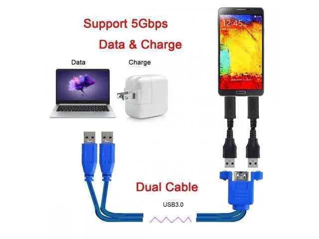 Alt view image 4 of 7 - Stackable Dual USB 3.0 Male to Female Type-A Panel Type Header Cable Dual Ports 50cm
