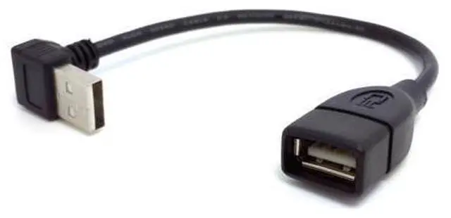 Main image of USB 2.0 Type-A Male to USB Female M-F Extension Cable 20cm 90 Degree Up Angled Type