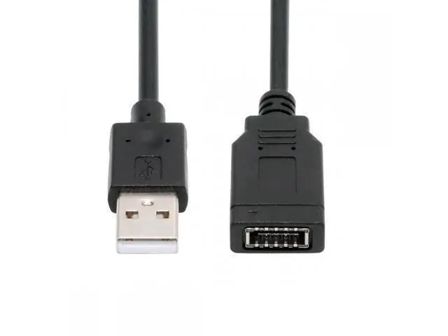 Alt view image 7 of 7 - Single USB 3.1 Front Panel Socket Key-A Type-E to USB 2.0 Type-A Male Extension Cable