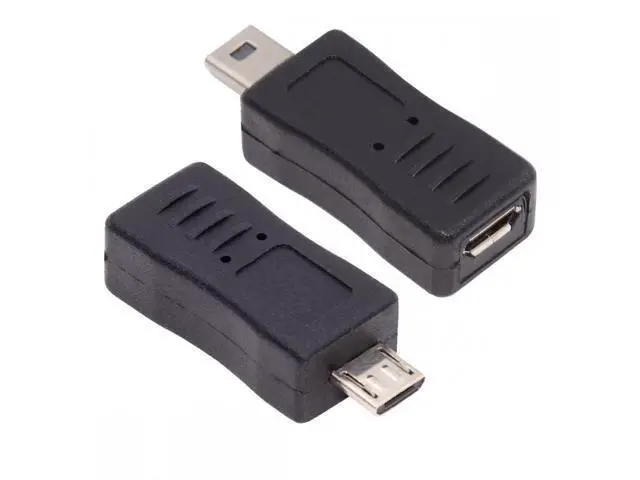Alt view image 2 of 7 - 2pcs/lot Mini USB2.0 Male to Micro Female and Micro USB Male to Mini-USB Female Extension Connector Adapter