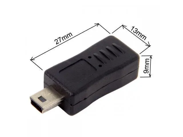 Alt view image 3 of 7 - 2pcs/lot Mini USB2.0 Male to Micro Female and Micro USB Male to Mini-USB Female Extension Connector Adapter