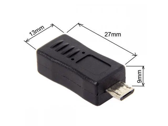 Alt view image 4 of 7 - 2pcs/lot Mini USB2.0 Male to Micro Female and Micro USB Male to Mini-USB Female Extension Connector Adapter