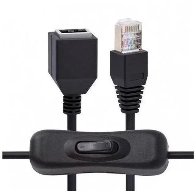 Main image of RJ45 CAT6 8P8C STP UTP Male to Female Extension Cable with 304 Singal Switch On/Off LAN Ethernet Network Patch Cord