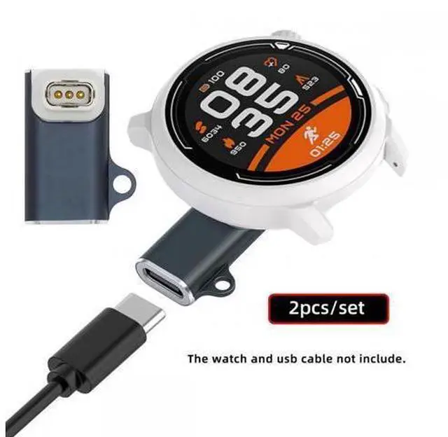 Alt view image 7 of 7 - Cable 2pcs/lot Connector Smart Watch Charging Adapter USB Type-C to 3-Pin Compatible with COROS Pace Pro
