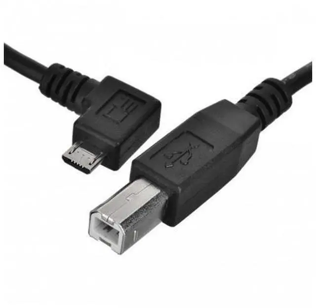 Main image of Cable Right Angled 90 Degree Micro USB OTG to Standard B Type Cable for Printer Scanner Disk Lectronic Musical Instrument Midi Keyboard (30cm)