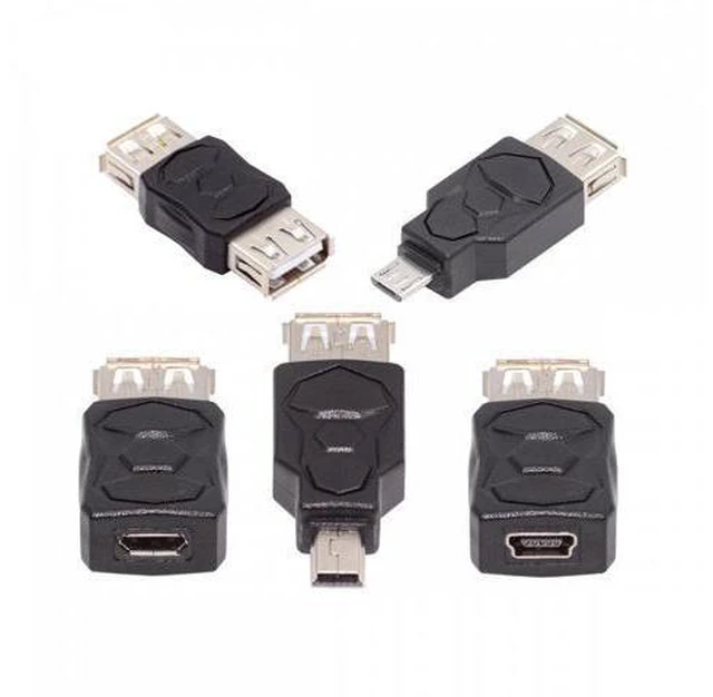 Main image of 5pcs/lot Micro USB 2.0 OTG Mini USB 5Pin Type-A Male to Female Data Charge Adapter