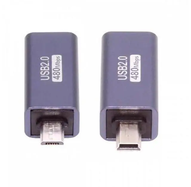 Alt view image 6 of 7 - 2pcs/lot USB 2.0 B Type Female to Mini USB & Micro Male Extension Adapter for Printer Phone Disk