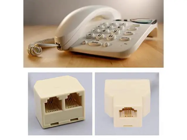 Alt view image 7 of 7 - 4pcs/lot 1-in-2-out 1-to-3 1-to-4 Way Outlet 6P4C RJ11 RJ12 Telephone Phone Modular Jack Line Splitter Adapter Extender