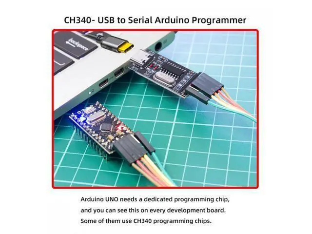 Alt view image 6 of 7 - Cable USB-C Type-C Female To TTL Converter UART STC Module Serial Programmer CH340G CH340 3.3V 5V Adapter Replace PL-2303