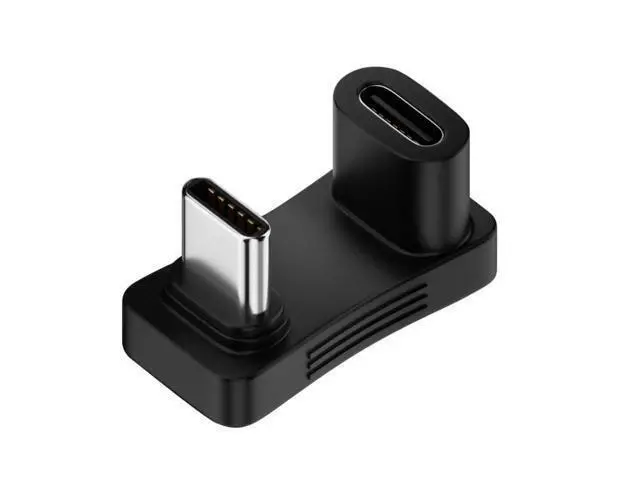 Alt view image 2 of 7 - HKCY 10Gbps USB3.1 Type C Male to Female Power Data Video Adapter Opposite U Shape Back Angled Compatible with Steam Deck Phone Laptop