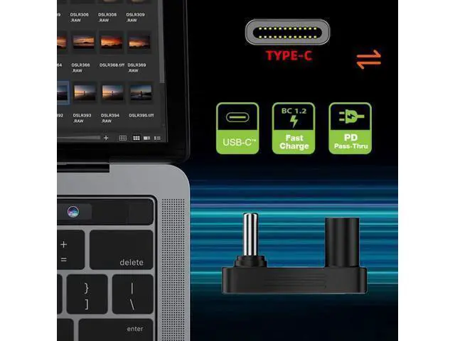 Alt view image 3 of 7 - HKCY 10Gbps USB3.1 Type C Male to Female Power Data Video Adapter Opposite U Shape Back Angled Compatible with Steam Deck Phone Laptop