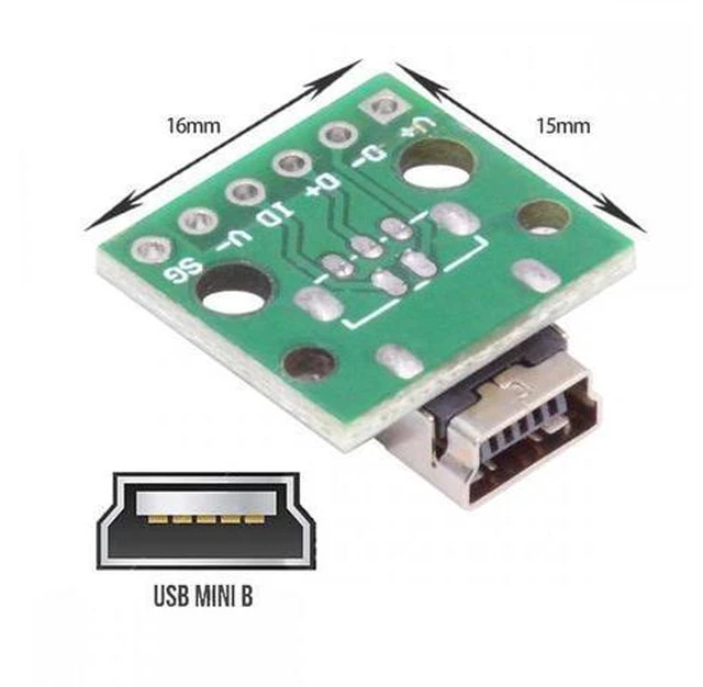 Alt view image 2 of 7 - Cable 5pcs/set DIY OEM USB2.0 Mini-B Female Receptacle Socket Connector Horizontal with PCB Mounting Assembly Solder Type 480Mbps