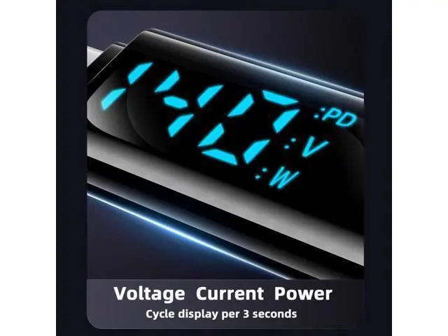 Alt view image 2 of 7 - Type-C Smart LED Display USB-C Female to Female Extension Adapter USB4.0 40Gbps 140W Current Voltage Monitoring Tester Detector