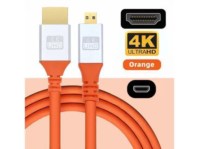 Alt view image 2 of 7 - Micro HDMI 4K to HDMI Ultra Soft High Flex HDTV Cable Hyper Super Flexible Cord High Speed Type-A Male to Male for Computer HDTV (2.0M)