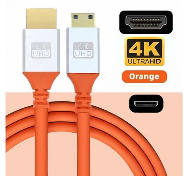 Alt view image 2 of 7 - Mini HDMI 4K to HDMI Ultra Soft High Flex HDTV Cable Hyper Super Flexible Cord High Speed Type-A Male to Male for Computer HDTV (100cm)
