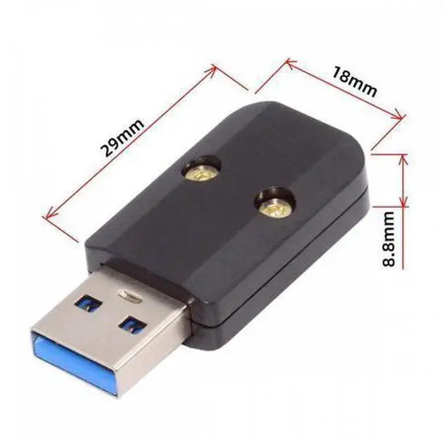 Alt view image 7 of 7 - USB 3.0 Type-A Male Plug Connector Solder Type with Aluminum Alloy Shell Black Customization for 6.0mm Cable
