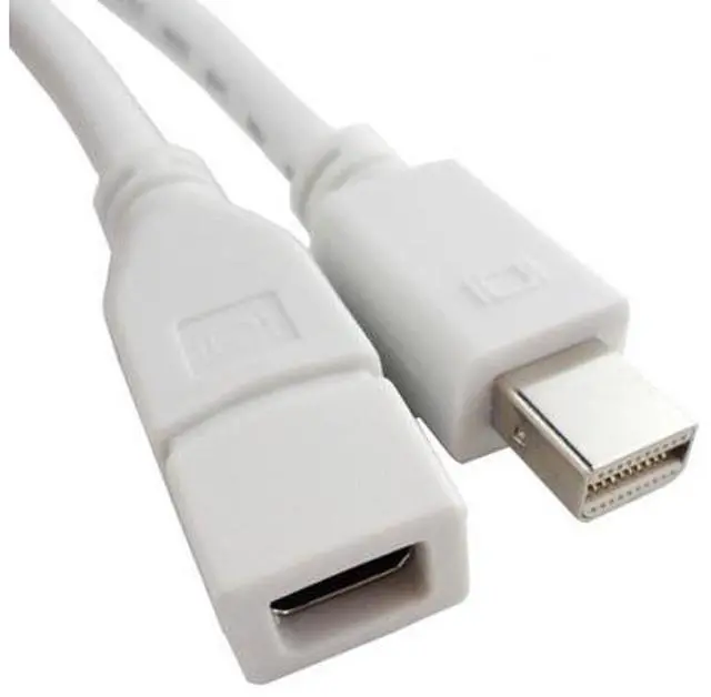 Alt view image 3 of 5 - 6ft Mini DisplayPort Male to Mini DP DisplayPort Female Extension Cable 1.8m DP-019-1.8M