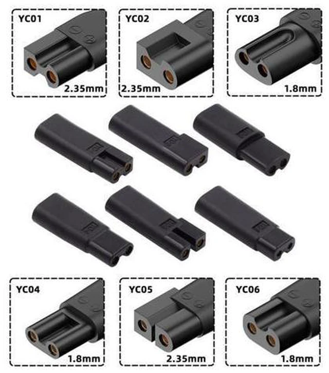 Main image of HKCY 6pcs/set USB-C Female to 2Pin DC 5V Power Charge Adapter for Electric Hair Clipper Beard Trimmers Shavers Beauty Instruments