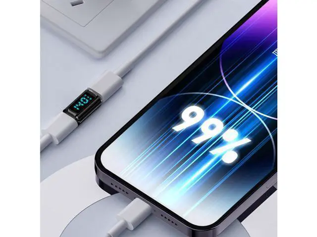 Alt view image 6 of 7 - Type-C Smart LED Display USB-C Female to Female Extension Adapter USB4.0 40Gbps 140W Current Voltage Monitoring Tester Detector