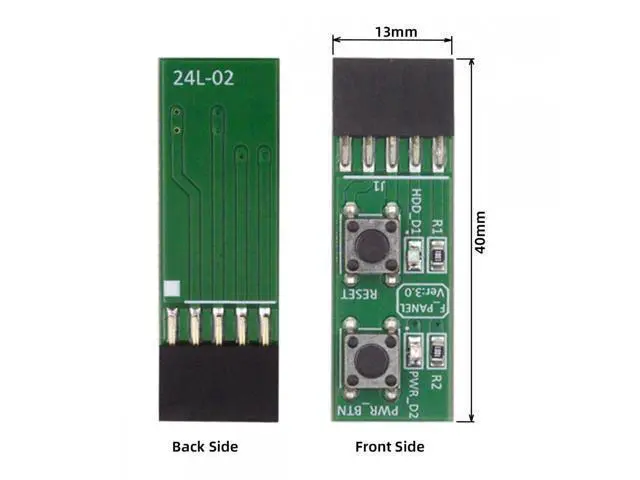 Alt view image 3 of 6 - Reset Power Jumper for Computer Mainboard 10Pin Switching Board Adapter With Button For Maintenance Task