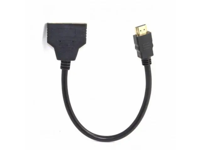 Alt view image 3 of 7 - One HDMI Male to Dual HDMI Female Y Splitter Switch Extension Adapter Cable for FOR PC HDTV Laptop 1080P