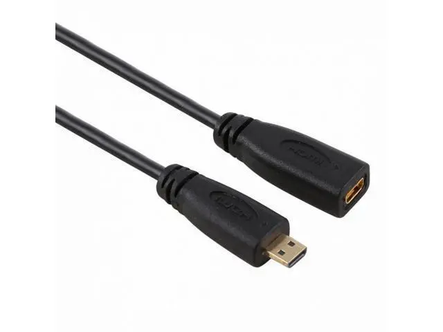 Alt view image 7 of 7 - HDMI 1.4 D Type Micro HDMI Male to Micro HDMI Female M/F Extension Cable 30cm