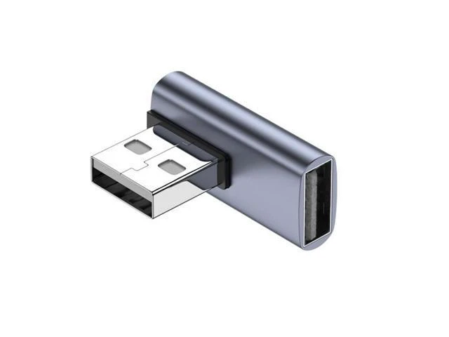 Alt view image 2 of 7 - HKCY 10Gbps USB3.0 Male to Female Extension Power Data Video Adapter Low Profile 90 Degree Right Angled Type