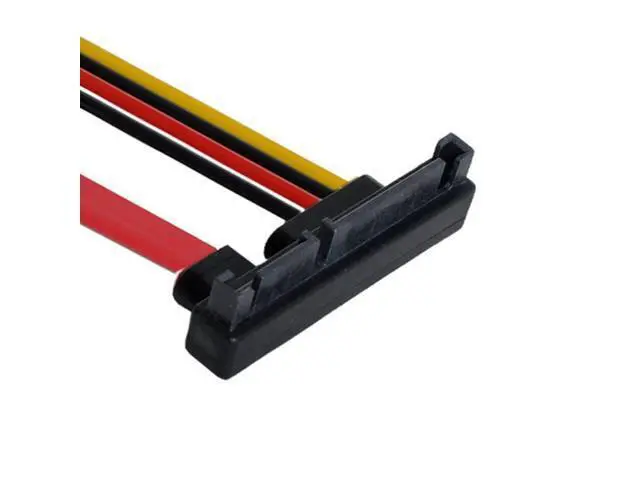 Alt view image 2 of 6 - Down Angled SATA III 3.0 7+15 22 Pin SATA Male to Female Data Power Extension Cable 30cm SA-065-DN