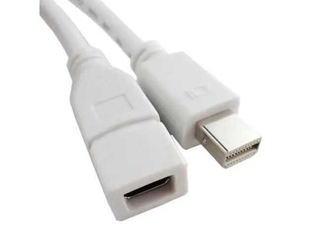 Alt view image 3 of 7 - SM 6ft Mini DisplayPort Male to Mini DP DisplayPort Female Extension Cable 1.8m