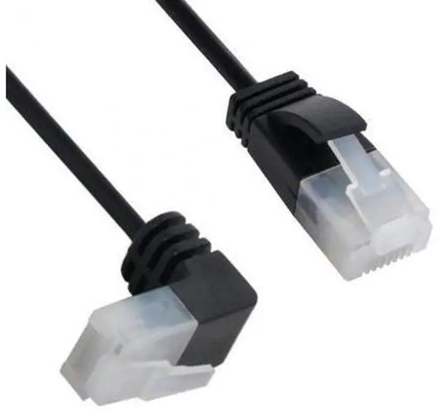 Main image of CY 2.0M Ultra Slim Cat6 Ethernet Cable RJ45 Up Angled to Straight UTP Network Cable Patch Cord 90 Degree Cat6a Lan for Laptop Router TV BOX