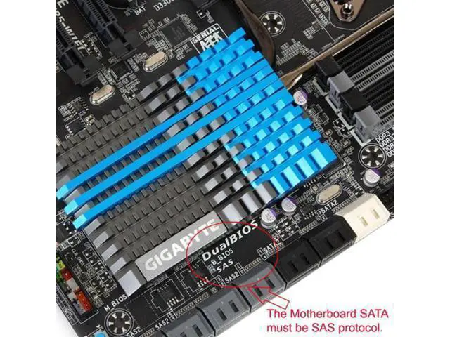 Alt view image 7 of 7 - HKCY SF-088 SFF-8482 SAS 29 Pin to 7 Pin SATA Hard Disk Drive Raid Cable with 15 Pin SATA Power Port